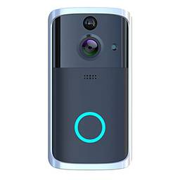 Wemay Campainha de vídeo visual WiFi sem fio Smart DoorBell 720P Câmera de 2 vias Áudio Vídeo Campainha Suporte infravermelho Night View Sensor de movimento PIR Android IOS APP Controle remoto