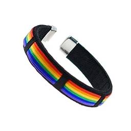 Holibanna Pulseira de orgulho gay lésbica, trançada, feita à mão, LGBT, pulseira de amizade com pulseira de arco-íris para relógio, joias de orgulho para homens e mulheres