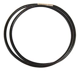 BESTOYARD Cordão de couro preto de 50,8 cm com fecho de aço inoxidável, cordão redondo de couro, corrente de corda