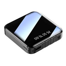 Yuventoo Carregador portátil de 10000mAh Power Bank com cabo micro USB tipo C Display de energia de bateria LED