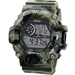 Relógio Militar Masculino Verde Camuflado A Prova Dágua