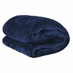 Cobertor Microfibra Casal Luxo Azul Marinho