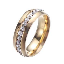 Holibanna Aliança de diamante, anel de cristal, anel de casamento, noivado, joia feminina, anel de dedo