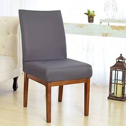Capa para Cadeira de Malha c/Elástico Alto Padrão - Cinza Escuro