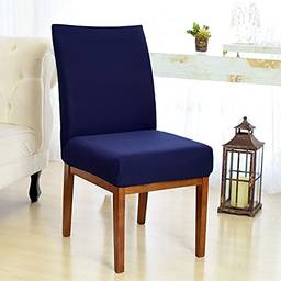 Capa para Cadeira Jantar Malha Com Elástico Azul Marinho