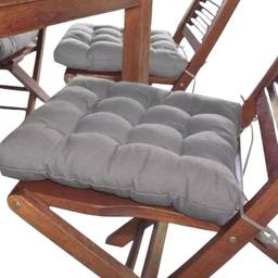 Kit 2 Assentos Almofada Futon de Cadeira Cinza Exclusivo
