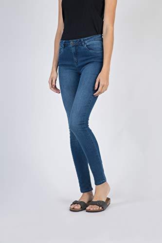 Calça jeans Skinny Destroyer, Taco, Feminino, Azul, 42