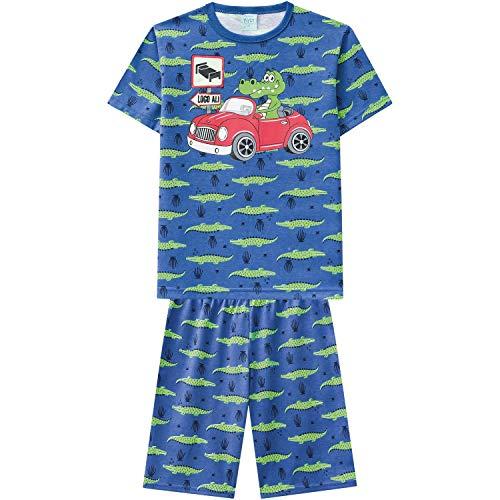 Pijama Conjunto Jacarés, Meninos, Kyly, Azul, 1