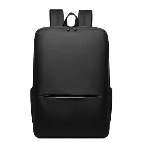 Mochila masculina para laptop de viagem com carregamento USB, impermeável, de grande capacidade, bolsa escolar para adolescentes, B - preto