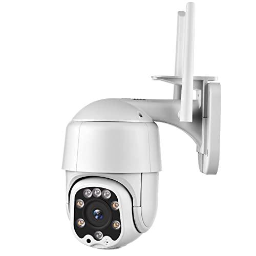 Strachey Câmera de segurança externa sem fio WiFi, 1080P Pan Tilt Zoom Vigilância CCTV à prova de intempéries PTZ com áudio bidirecional, detecção de movimento, YI IOT APP acesso remoto, IP66 à