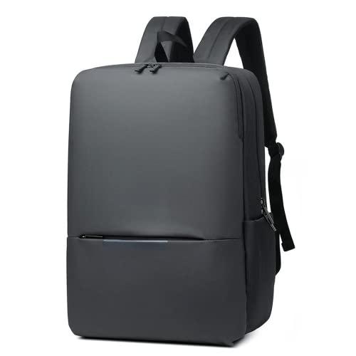 Mochila masculina para laptop de viagem com carregamento USB, impermeável, de grande capacidade, bolsa escolar para adolescentes, B - cinza