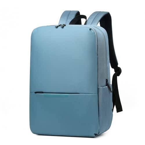 Mochila masculina para laptop de viagem com carregamento USB, impermeável, de grande capacidade, bolsa escolar para adolescentes, B - azul