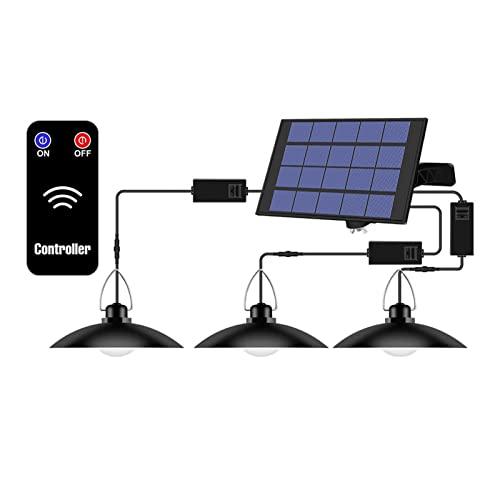 calau Lâmpada de LEDs Solar Suspenso Exterior IP65 À Prova D' Água Lâmpada Solar com Controlador Remoto para Porta e Pátio e Caminho