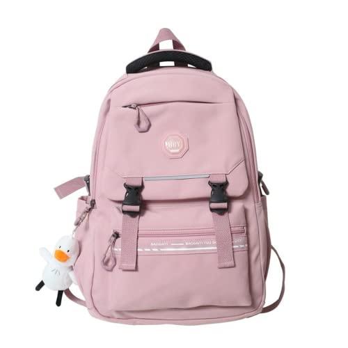 Mochila escolar para meninas meninos mochila escolar bolsa de livro, mochila para adolescentes para escola secundária, rosa, Witout Pendant, Clássico