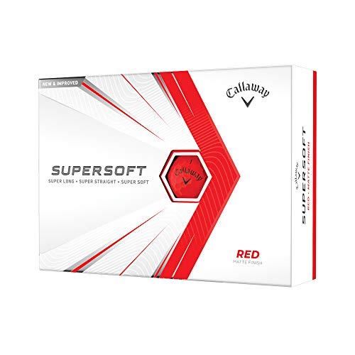 Bolas de golfe Callaway Supersoft 2021, vermelhas