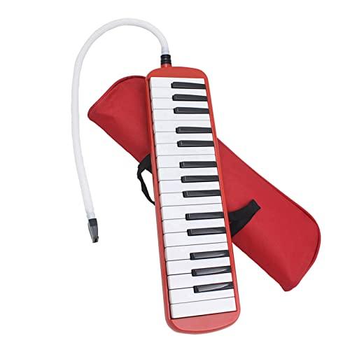 Strachey 32 chaves do piano Educação Melodica Instrumento Musical para Beginner Crianças presente das crianças com bolsa de transporte Red