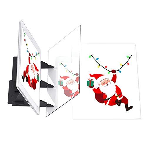 Queenser Desenho Ótico Quadro de Rascunho Ferramenta de Pintura de Esboço Portátil Almofada de Cópia de Animação Sem Sobreposição Sombra Imagem em espelho Projetor de reflexão Brinquedo baseado em zer