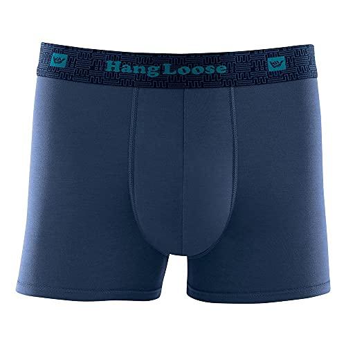 Cueca Boxer Modal Elast Bord, Hang Loose, Masculino, Azul Jeans Escuro, P