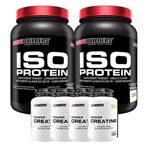 Kit 2x Iso Protein 900g + 4x Power Creatina 100g + Coqueteleira – Bodybuilders