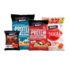 Snack +Protein Costelinha ao Molho Barbecue com 7,3G de Proteínas Vegetais Snack Proteico sem Glúten sem Lactose Belive 35g