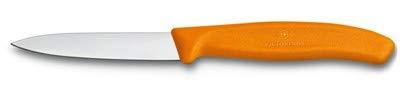 Faca Victorinox com Fio Reto de 8 cm e cabo laranja