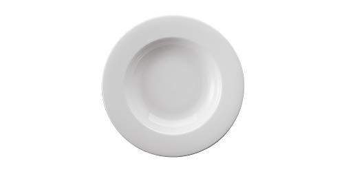 Estojo com 6 pratos fundos. Modelo redondo aba larga. Branca. Fabricado pela porcelana schmidt. A legítima porcelana desde 1945. Qualidade beleza e resistência.
