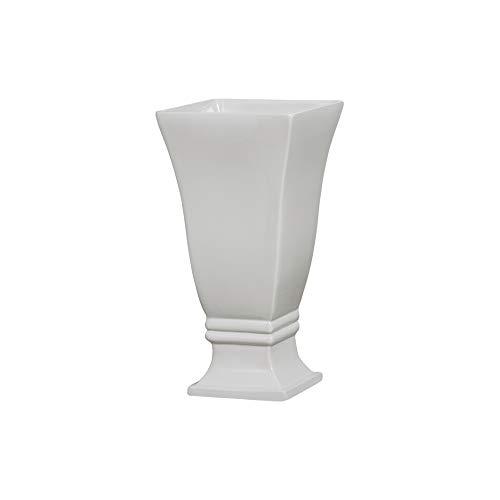 Vaso Quadrado P P 5 Ceramicas Pegorin Off White P P