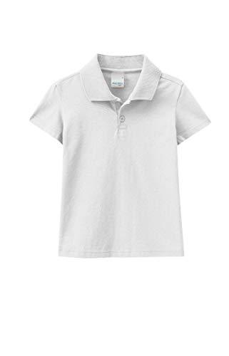 Blusa Blusa Polo Básica Infantil, Malwee Kids, Meninas, Branco, 6