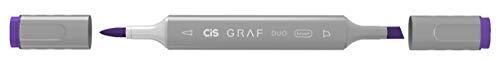 CIS, Graf Duo Brush 60.6100 Marcador Graf Duo Brush, Caixa com 6 unidades, Azul (Ultra Marine)