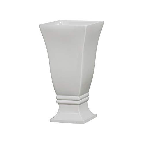 Vaso Quadrado P 4 Ceramicas Pegorin Off White Pequeno
