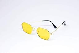 Óculos Octogonal - Amarelo