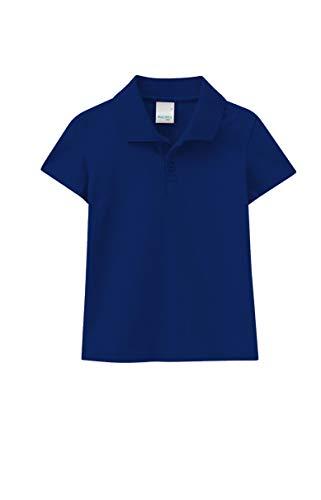 Blusa Blusa Polo Básica Infantil, Malwee Kids, Meninas, Azul Marinho, 10