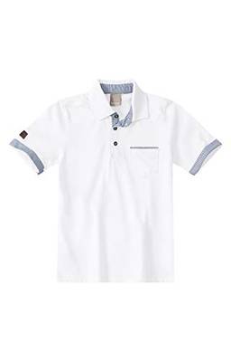 Camisa Polo Manga Curta, Carinhoso, Masculina, Branco, 18