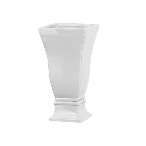 Vaso Quadrado P 4 Ceramicas Pegorin Branco Pequeno
