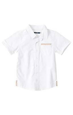 Camisa Manga Curta, Carinhoso, Meninos, Branco, 14
