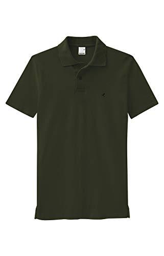 Camisa  Polo Slim Em Piquê Premium  ,Malwee, Masculino, Verde, GG