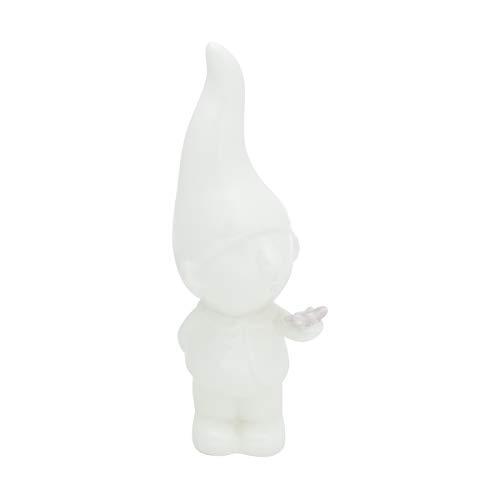Decor Cerâmica Gnome Flocked Beanie Urban Branco Porcelana