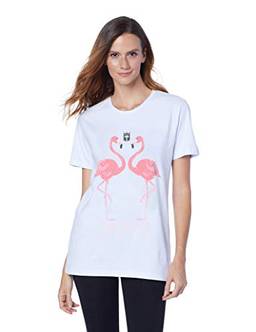 Camiseta Flamingo, Joss, Feminino, Branco, M