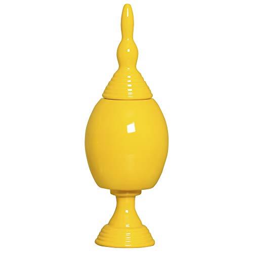 Pote Taça Veneza Gr E Tampa Ceramicas Pegorin Amarelo Grande
