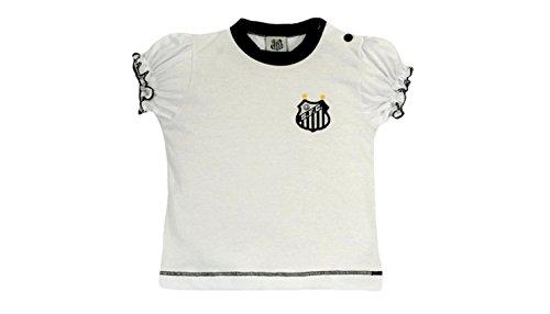 Camiseta Santos, Rêve D'or Sport, Meninas, Branco/Preto, G