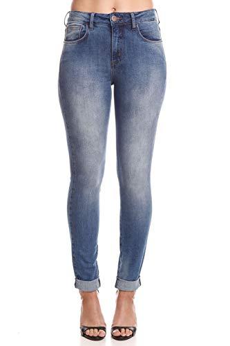 Calça Jeans Mid Skinny, Triton, Feminino, Indigo, 36