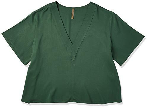 Blusa com Decote em V, Colcci, Feminino, Verde (Verde Bryant), G