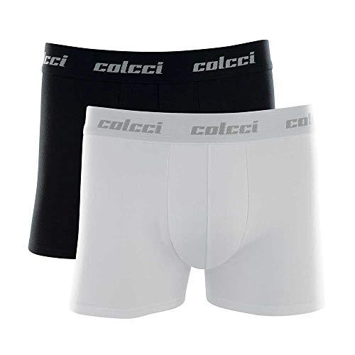 Colcci Kit 2 Cueca Boxer, Masculino, Branco/Preto, P