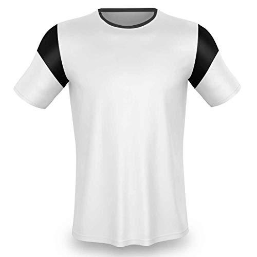 AX Esportes Camisa para Futebol, Branco/Preto, 10