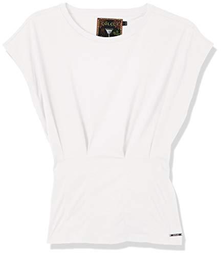 Camiseta com prega, Colcci, Feminino, Branco (Off Shell), G