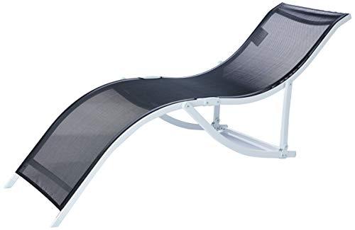Cadeira Espreguiçadeira "s" Aluminio Textilene (357) - Preta Bel Fix Preto