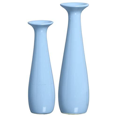 Duo Castiçal Bella G E Peq Ceramicas Pegorin Azul Bebe