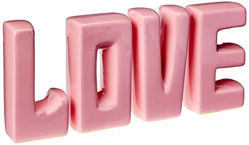 Letreiro Decorativo ''love'' Kit Letras Ceramicas Pegorin Rosa No Voltagev