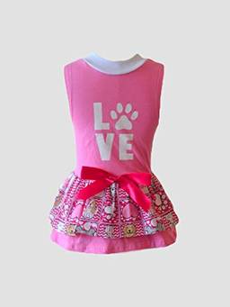 Vestido Para Pet Tamanho Médio Rosa, Love Nitsa Milla para Cães