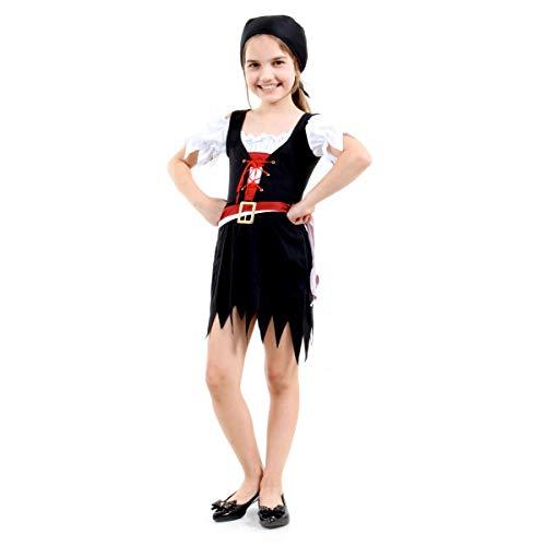Pirata Vestido Infantil Sulamericana Fantasias G 10/12 Anos